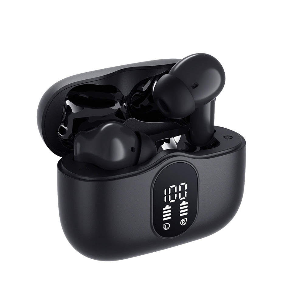 Brezžične slušalke Bluetooth Techsuit CW3 WaveBeat 100, TWS, ANC, črne
