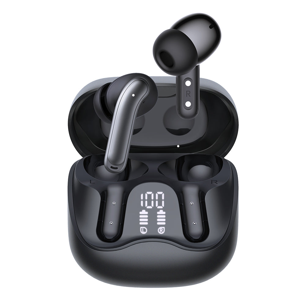 Handsfree Bluetooth Techsuit CW5 EchoFit Pro, TWS, ANC, MultiPoint, Black
