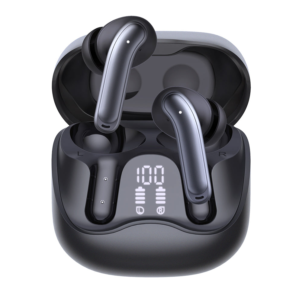 Handsfree Bluetooth Techsuit CW5 EchoFit Pro, TWS, ANC, MultiPoint, Black