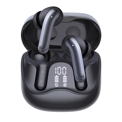 Handsfree Bluetooth Techsuit CW5 EchoFit Pro, TWS, ANC, MultiPoint, Black