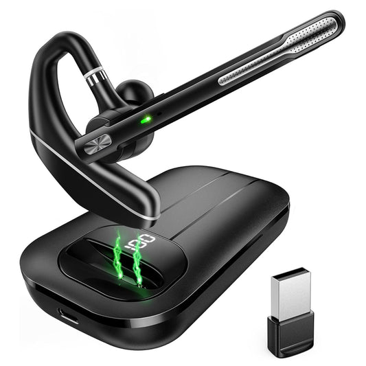 Bluetooth slušalka za klicni center Techsuit Hearyo A6L, črna