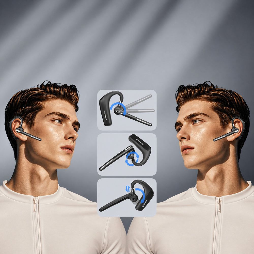 Brezžični Bluetooth Techsuit PowerTalks G6, MultiPoint, A2DP, Črno