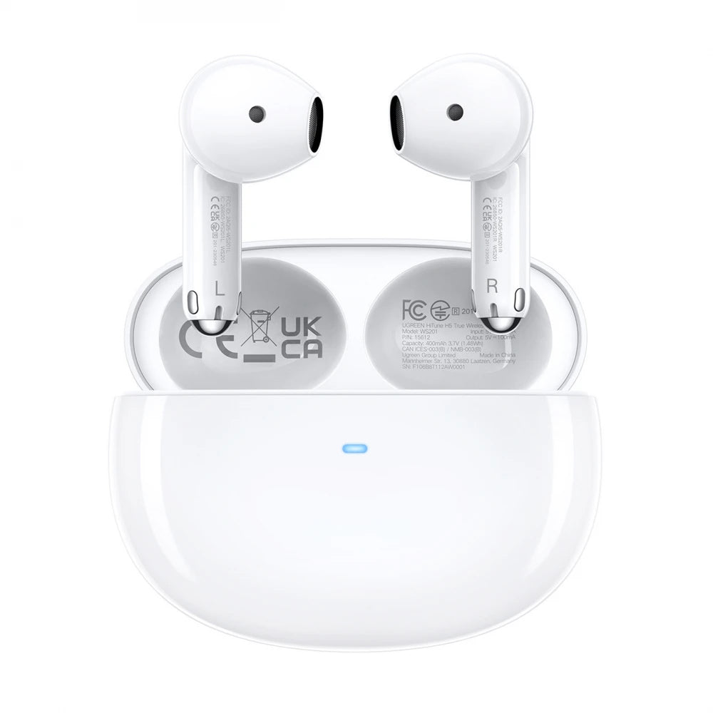Brezžične slušalke Bluetooth UGREEN HiTune H5 WS201, TWS, bele