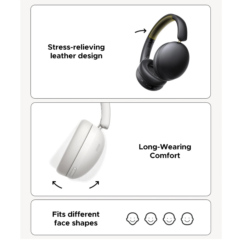 Brezžične slušalke Bluetooth UGREEN HiTune Max 2 HP205, MultiPoint, A2DP, ANC, črne