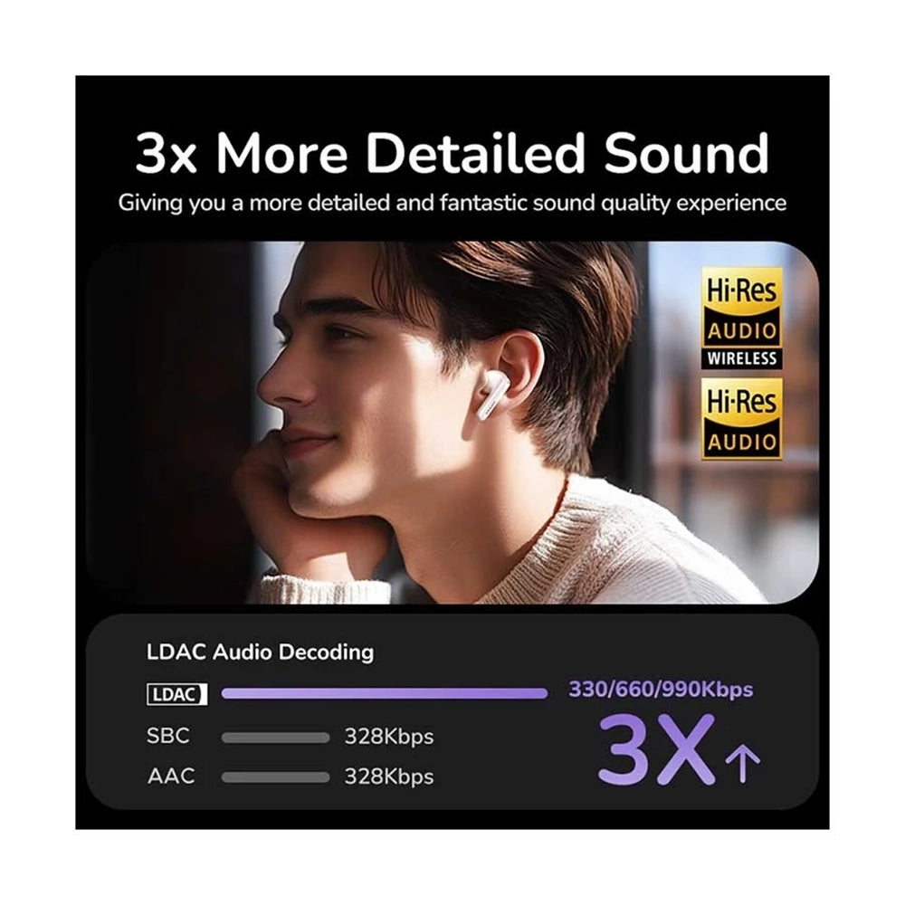 Brezžične slušalke Bluetooth UGREEN HiTune T6 Magic WS211, TWS, ANC, MultiPoint, Bel
