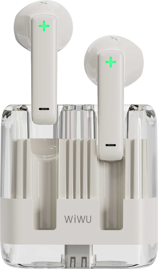 Handsfree Bluetooth WiWu T21, TWS, bela 
