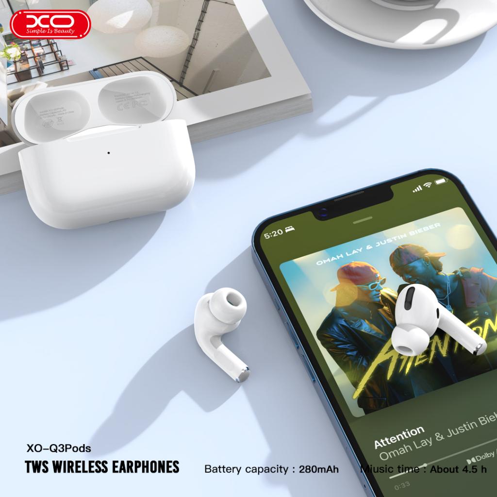Brezžične slušalke Bluetooth XO Design Q3 Pods, TWS, Bela