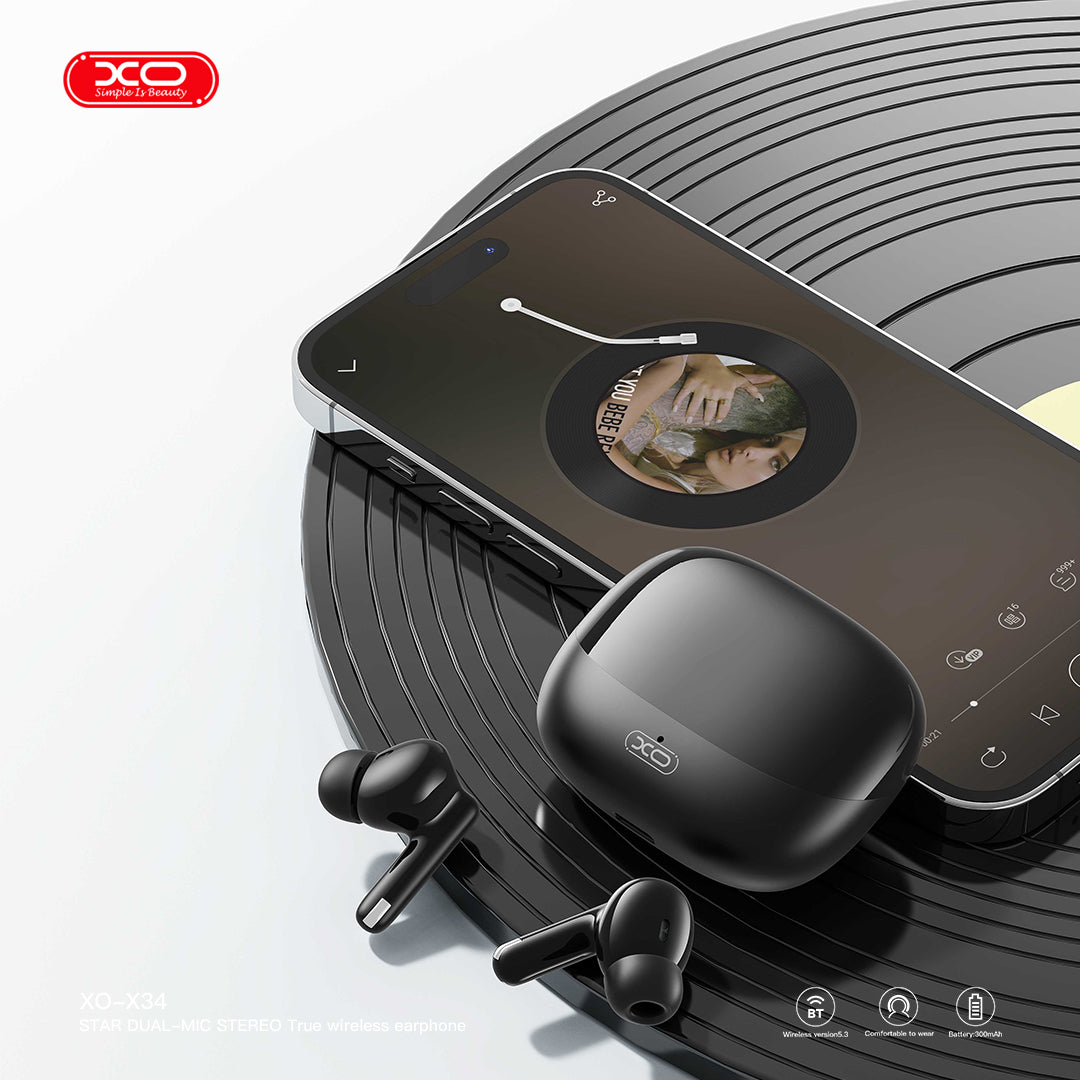 Handsfree Bluetooth XO Design X34, TWS, črna 