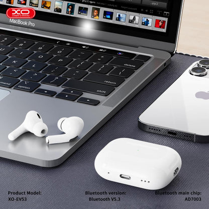 Brezžične slušalke Bluetooth XO Design EV53, TWS, ANC, Bela