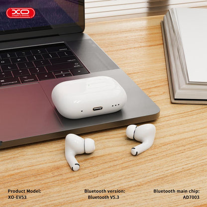 Brezžične slušalke Bluetooth XO Design EV53, TWS, ANC, Bela