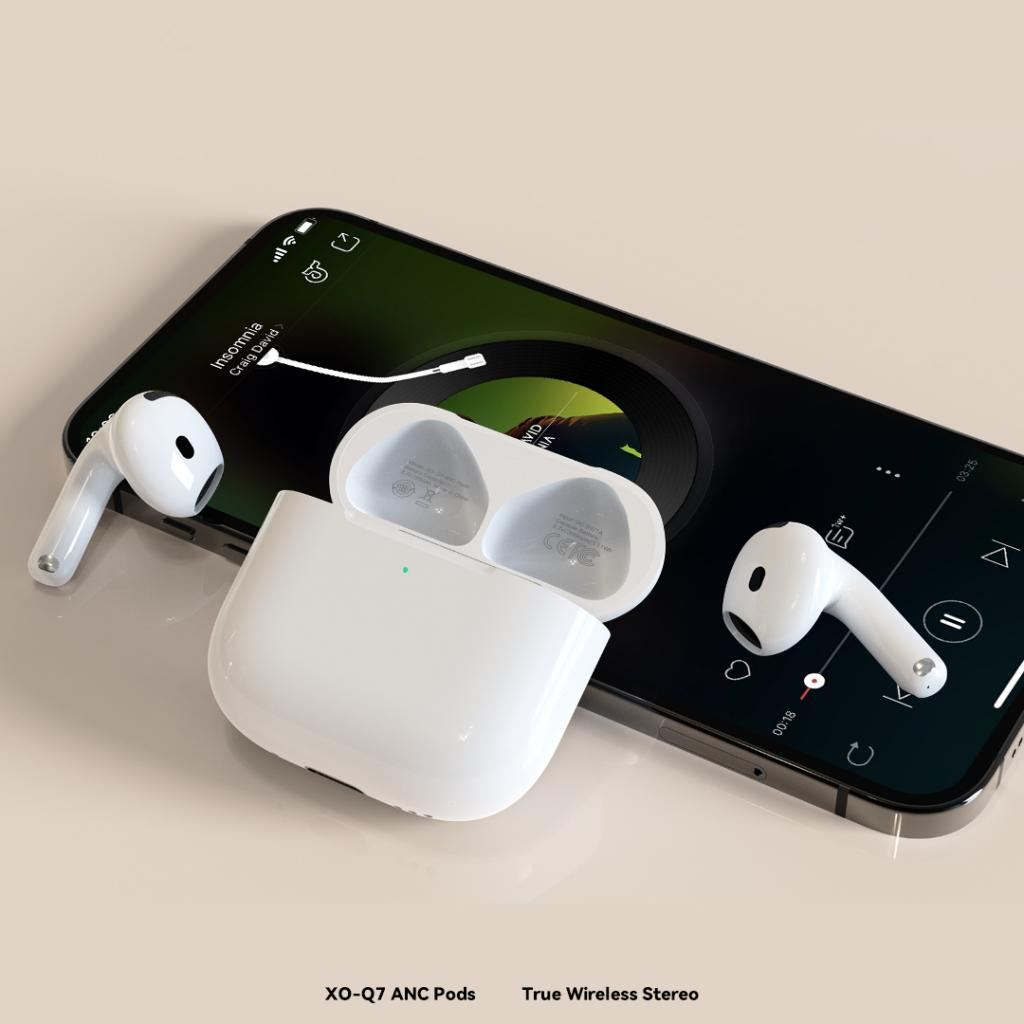 Brezžične slušalke Bluetooth XO Design Q7 Pods, TWS, ANC, Bela