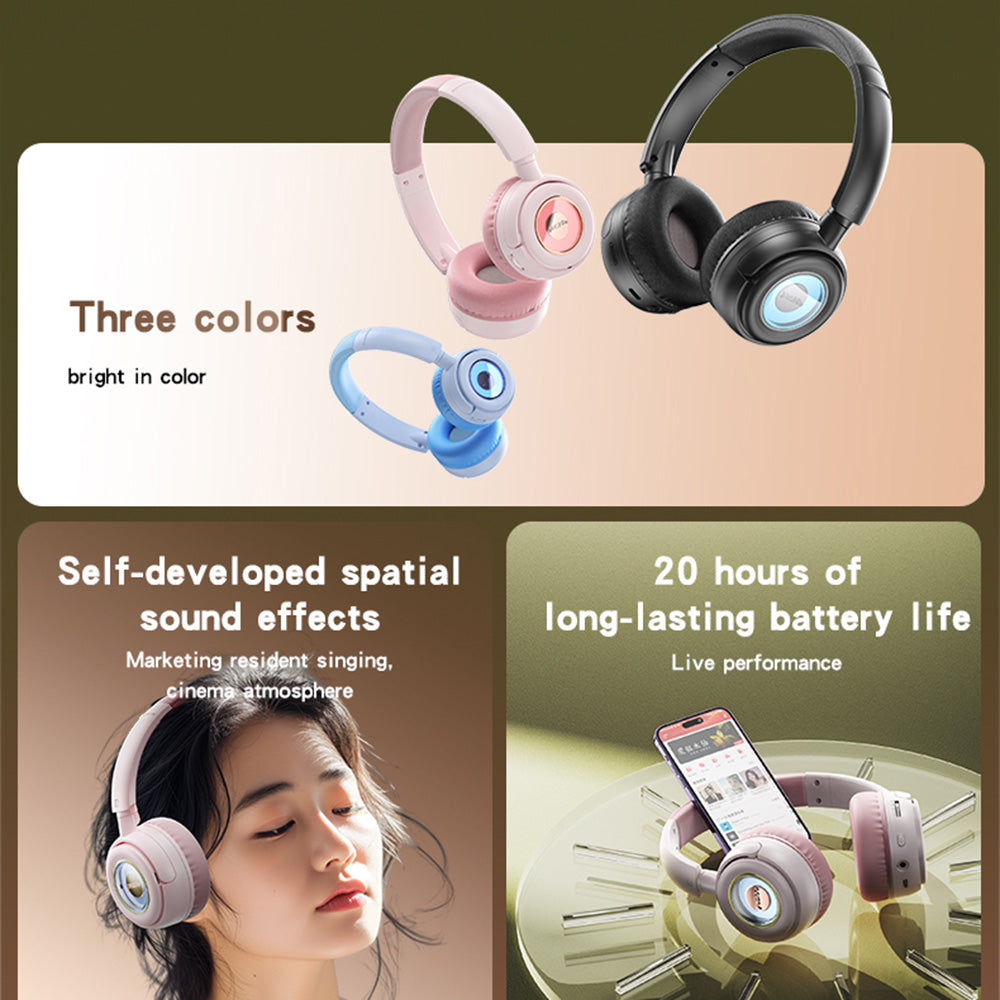 Handsfree Bluetooth Yesido EP06 Kids, A2DP, Črna