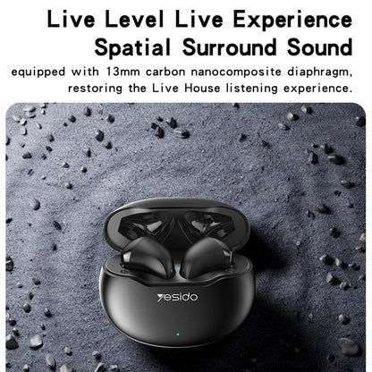 Brezžične slušalke Bluetooth Yesido TWS21, TWS, črne