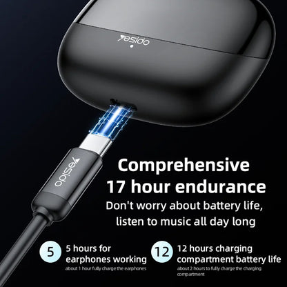 Brezžične slušalke Bluetooth Yesido TWS26, TWS, črne