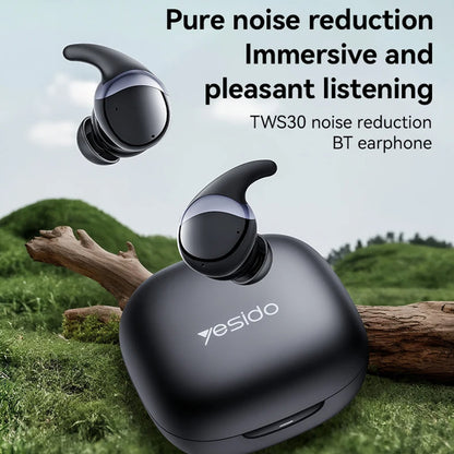 Brezžične slušalke Bluetooth Yesido TWS30, TWS, ANC, črne