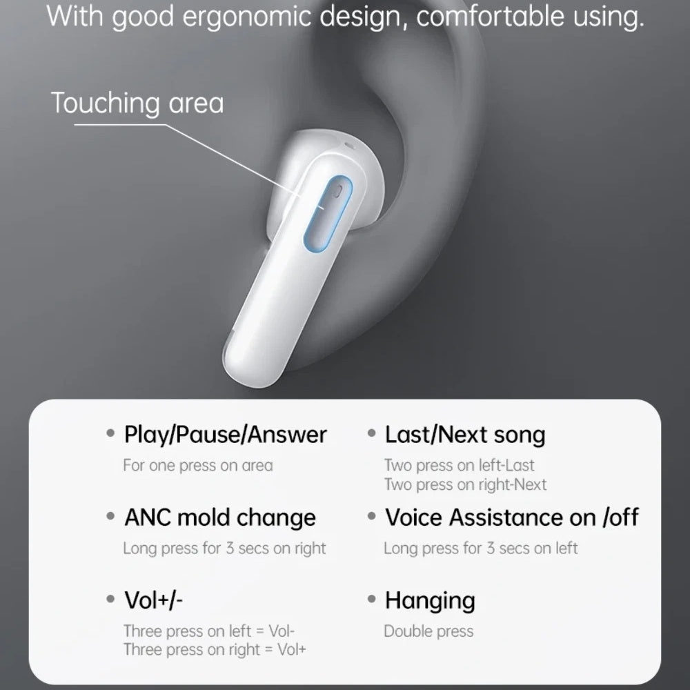 Handsfree Bluetooth Yesido TWS34, TWS, ANC, Bel