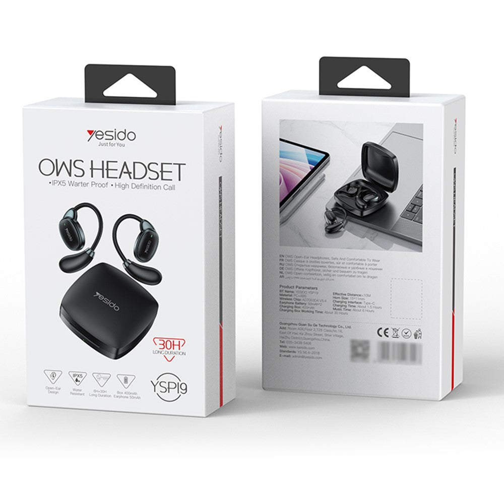 Handsfree Bluetooth Yesido YSP19 BL, TWS, Črn