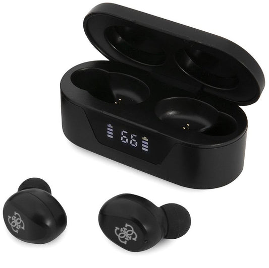 Brezžične slušalke Bluetooth Guess Classic Logo, TWS, črne