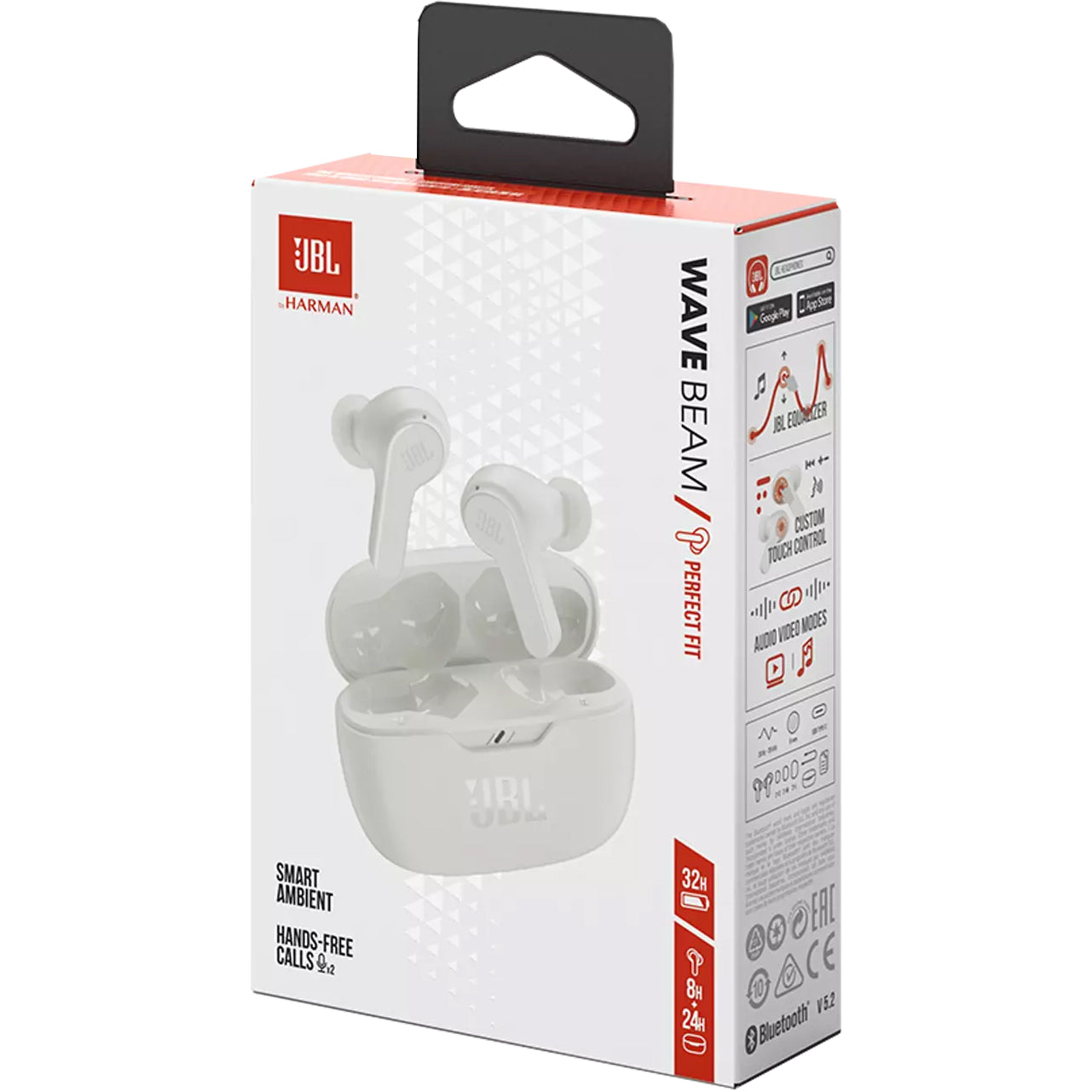 Handsfree Bluetooth JBL Wave Beam, TWS, bel JBLWBEAMWHT