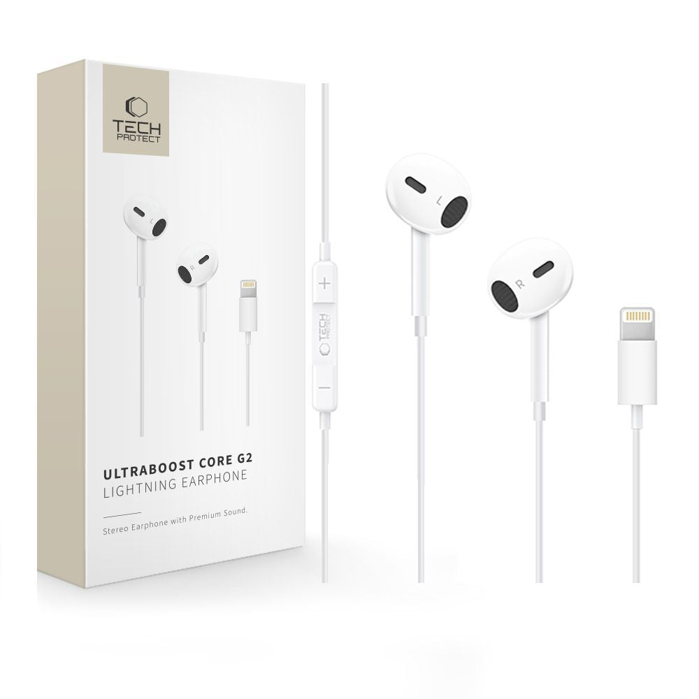 Handsfree Lightning Tech-Protect Ultraboost Core G2, Bel