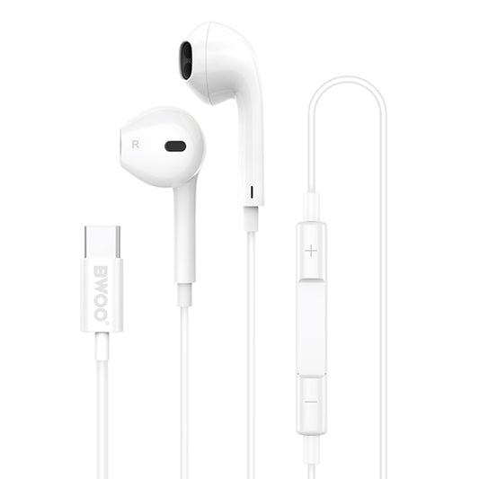 Brezžične slušalke USB-C BWOO HF175, bele