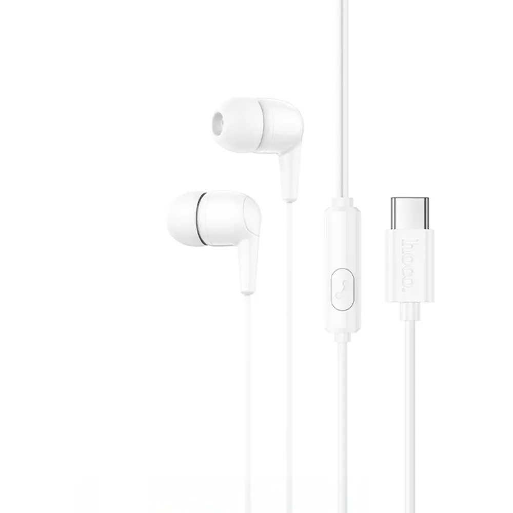 Handsfree USB-C HOCO M97, Bela