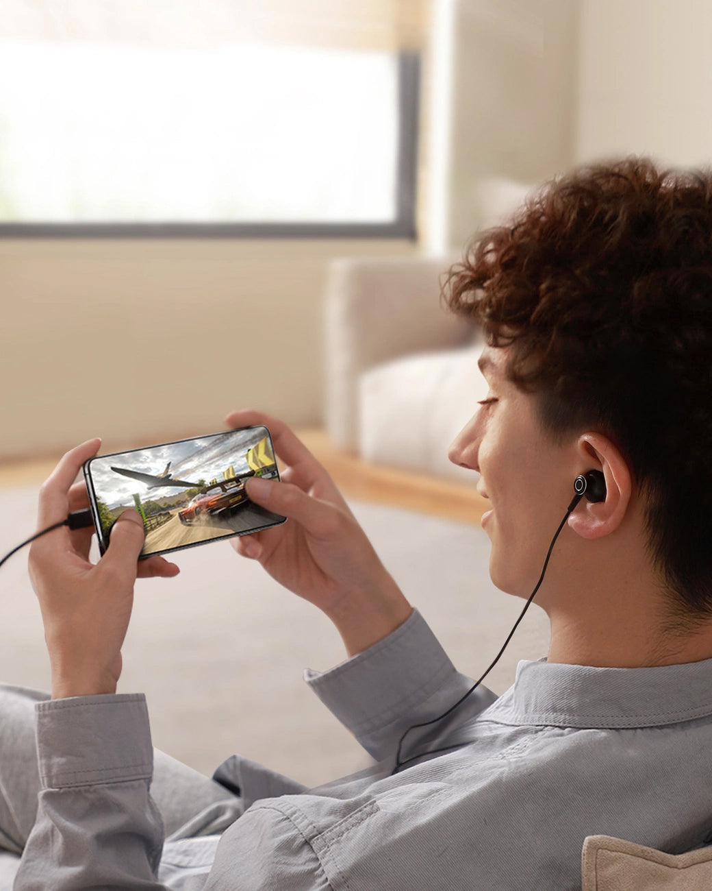 Handsfree USB-C Joyroom JR-EC07, Črna