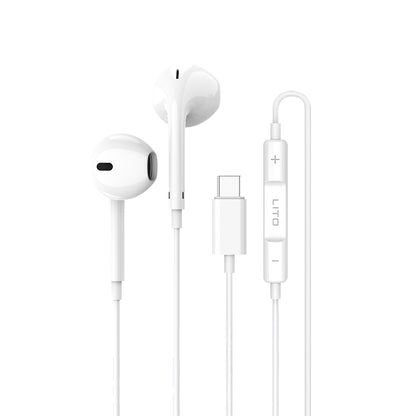 Handsfree USB-C Lito LF01T, 1.2m, Bel