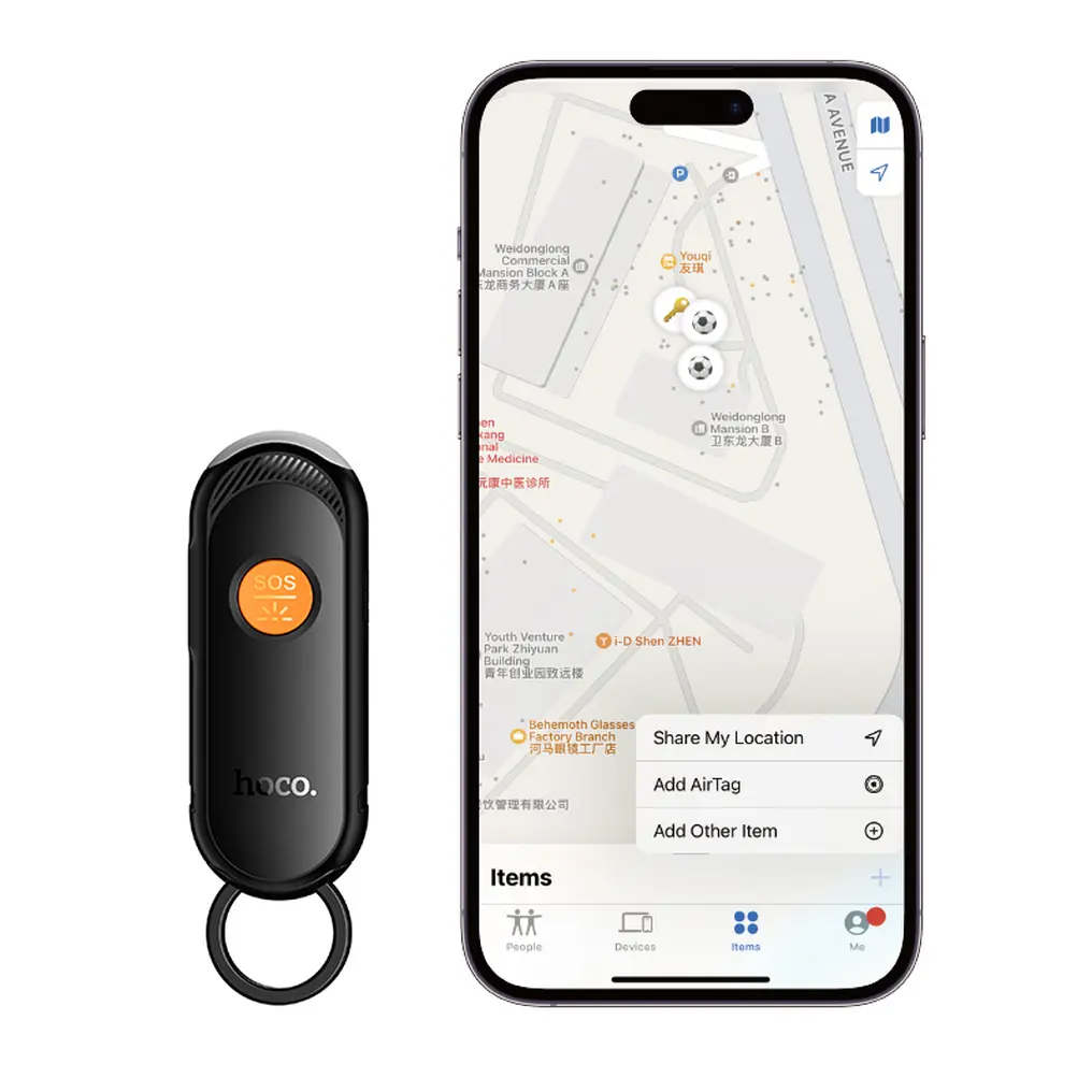 HOCO SmartTag E99 Flash za iOS serijo, črna