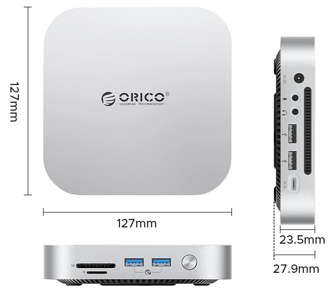 Orico MiniLink M49P Multifunctional Hub for Apple Mac Mini M4, 9in1, Silver