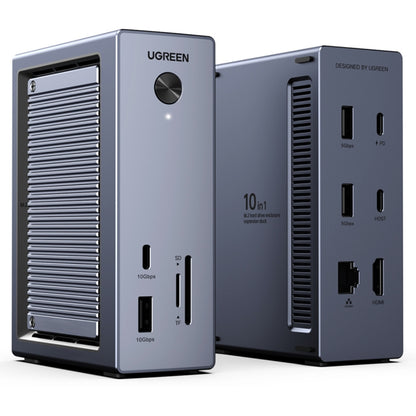 Večnamenski hub UGREEN CM923 (55735), 10v1, Siv
