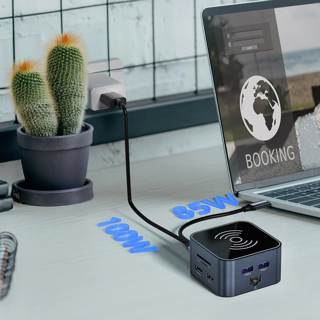 Večnamenski Hub WZK WHBC09Y8S, 12v1, Siv