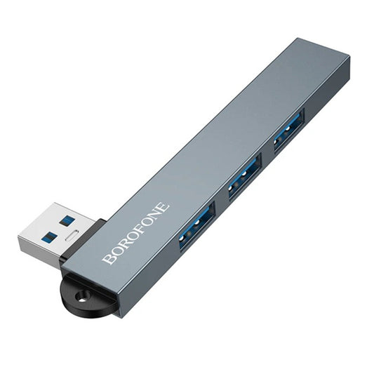 USB razdelilec Borofone FH1, 4v1, Siva