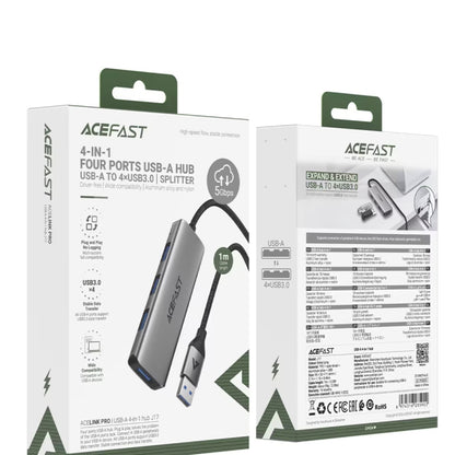 USB hub Acefast J17, 4v1, Siv