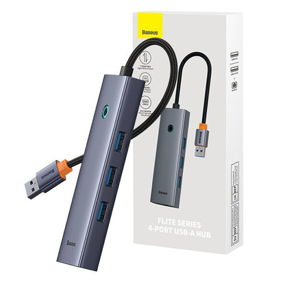 Hub USB Baseus UltraJoy, 3 x USB-A 3.0 - 1 x RJ45, Siv B0005280A813-01