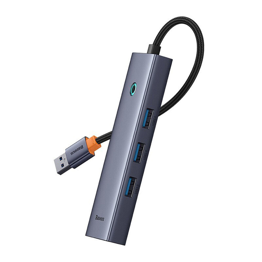 Hub USB Baseus UltraJoy, 3 x USB-A 3.0 - 1 x RJ45, Siv B0005280A813-01