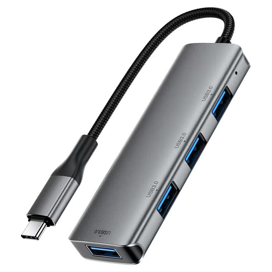 Hub USB-C Acefast J15, 4v1, Siv
