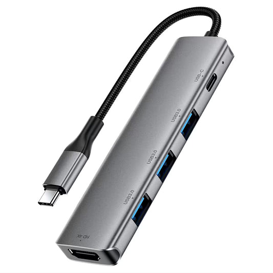 Hub USB-C Acefast J16, 5v1, Siv