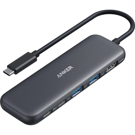 Hub USB-C Anker 332, 2 x USB-A - 2 x USB-C - 1 x HDMI, Siv A8355H11