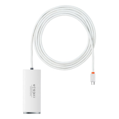 USB-C Hub Baseus Lite, 4 x USB-A 3.2, 2m, Bel