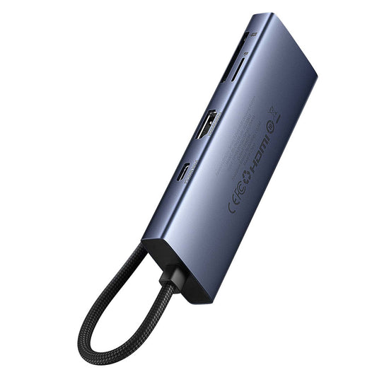 Hub USB-C Baseus UltraJoy, 3 x USB-A 3.0 - 1 x USB-C - 1 x HDMI - 1 x SD - 1 x microSD, Siv B00052803811-00
