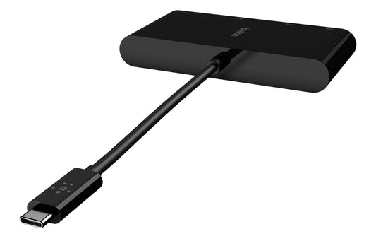 USB-C razdelilec Belkin Connect, 1 x USB-A 3.0 - 1 x HDMI - 1 x VGA - 1 x RJ45, Črn AVC005btBK