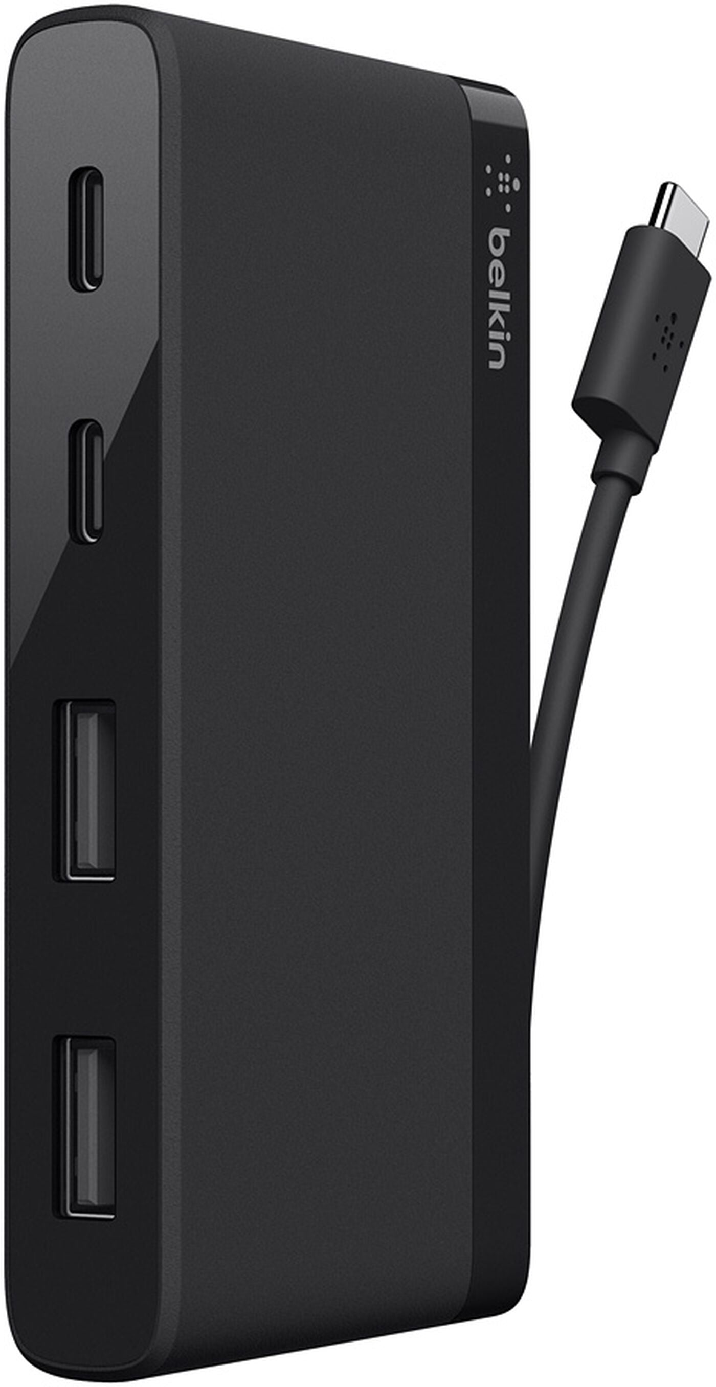 USB-C razdelilec Belkin Mini, 2 x USB-A 3.1 - 2 x USB-C, Črna F4U090btBLK