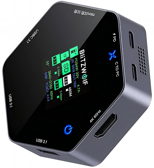 USB-C Hub BlitzWolf BW-TH16, 8v1, Siva