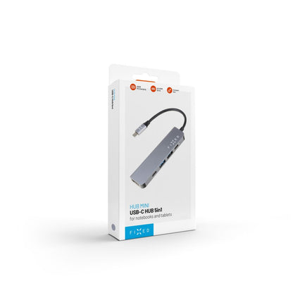 Hub USB-C Fixed, 4in1, Siv