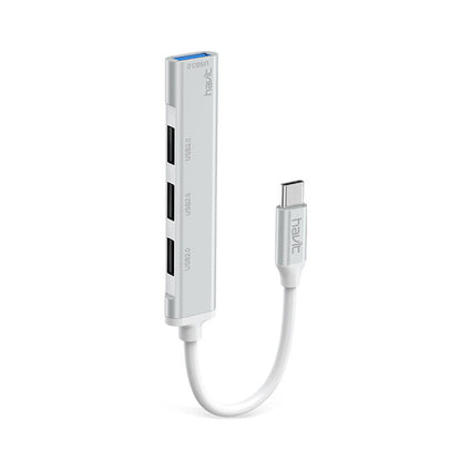 USB-C Hub HAVIT HB41, 4v1, Srebrn