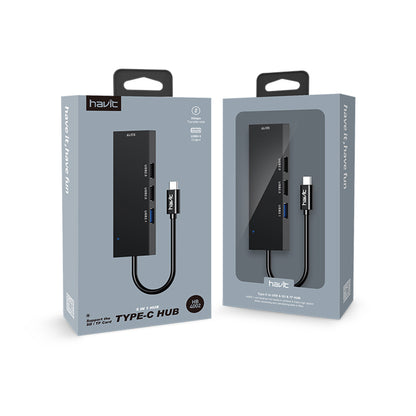 USB-C Hub HAVIT HB41, 4v1, Srebrn