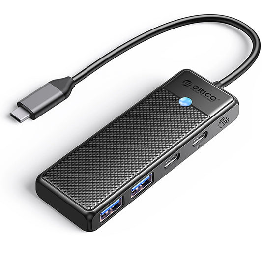 Hub USB-C Orico PAPW2AC-C3, 2 x USB-A 3.0 - 2 x USB-C, črn