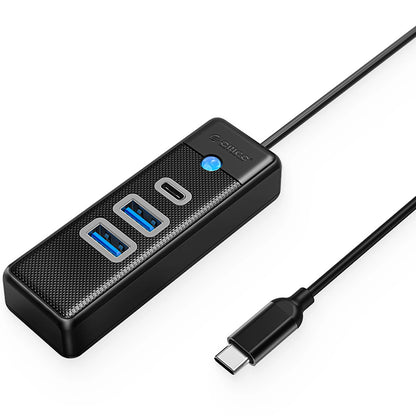 Orico PWC2U-C3 USB-C Hub, 2 x USB-A 3.0 - 1 x USB-C, Black