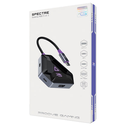 Hub USB-C Proove Spectre, 5v1, Siv HBPG10221205